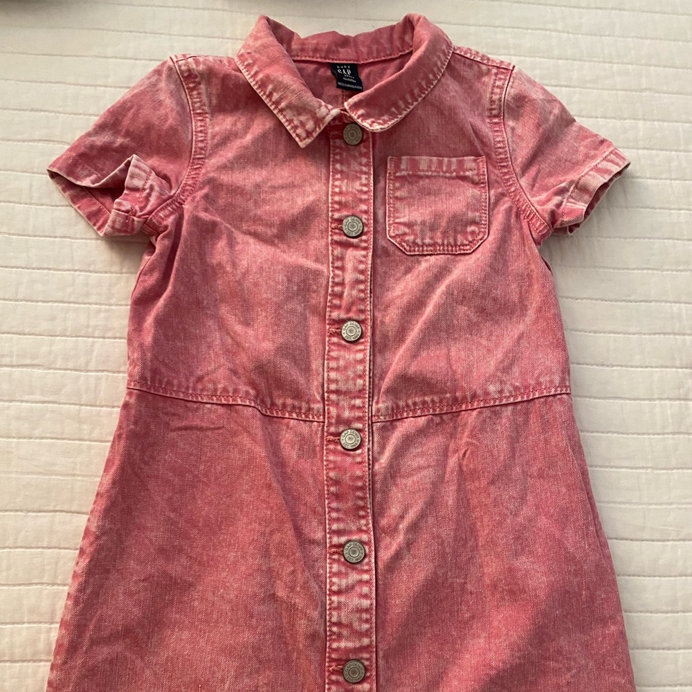 GAP Pink Button-Up Kids Dress